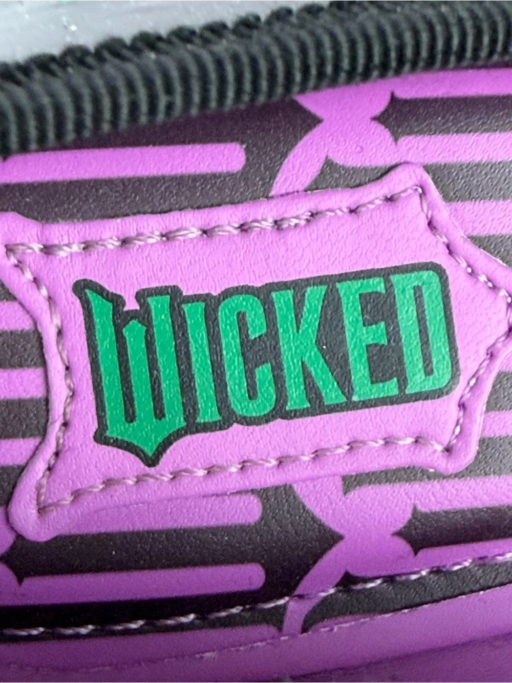 Wicked black glitter ballet flats green flying monkey graphics Size 3